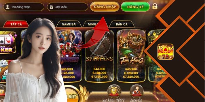 Hướng dẫn đăng nhập Roy79 trên phiên bản web