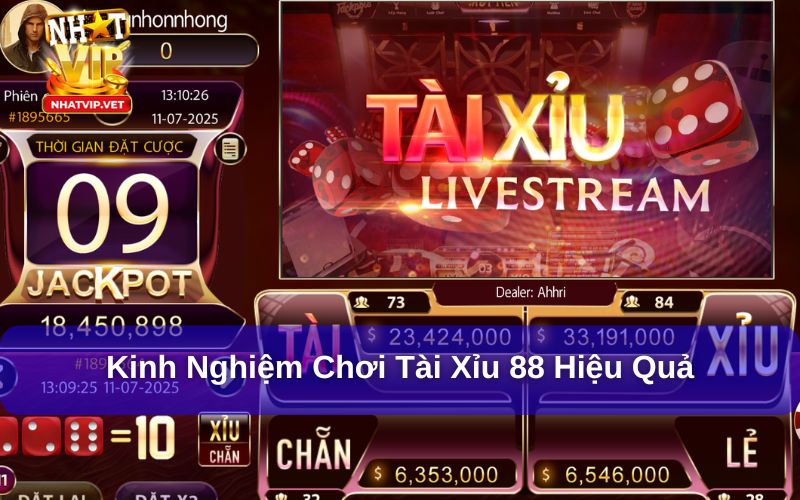 Kinh nghiệm chơi Tài Xỉu 88 hiệu quả